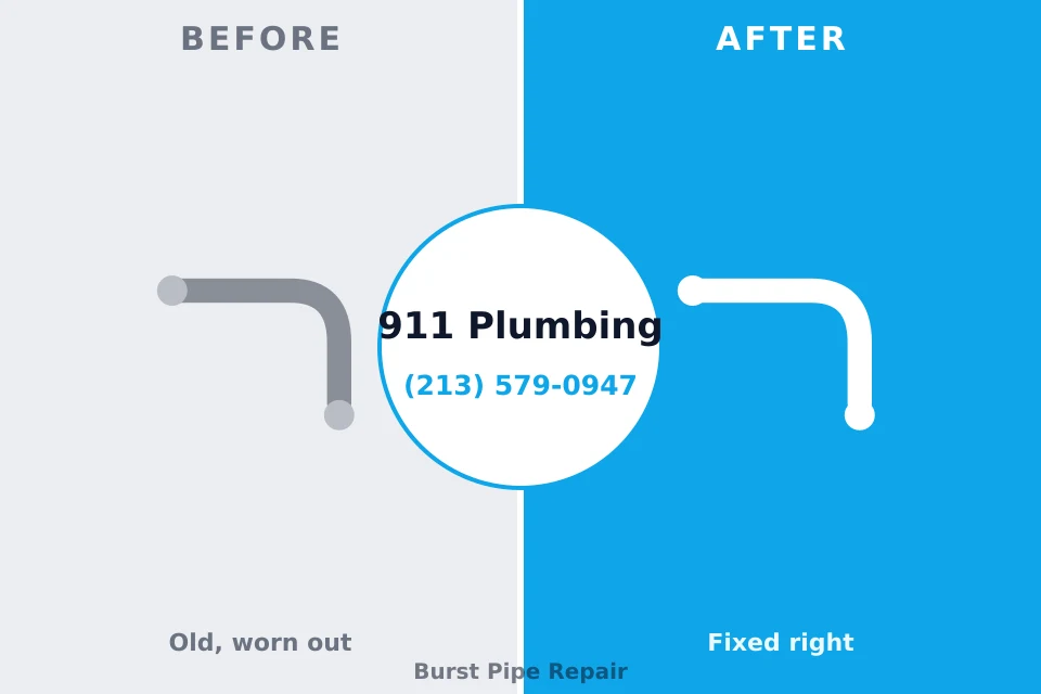 Before and after: plumbing repair Lake Shore, UT